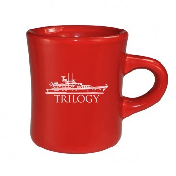 10 Oz. Vitrified Red Military Coffee Mug