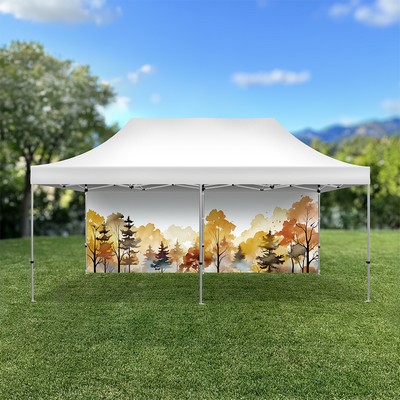 Canopy Tent Tenda 10' x 20' Aluminum Canopy Single-Sided Full Wall Graphic Package