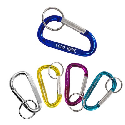 2" Custom Aluminum Carabiners W/ Key Ring