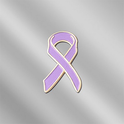 Lavender Awareness Ribbon Lapel Pin