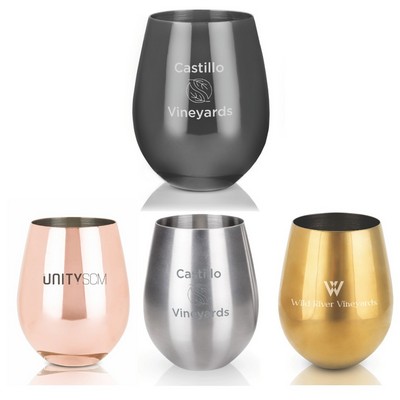 Viski® Stemless Metal Wine Tumbler