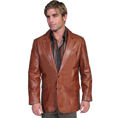 Men's Lambskin Western Blazer