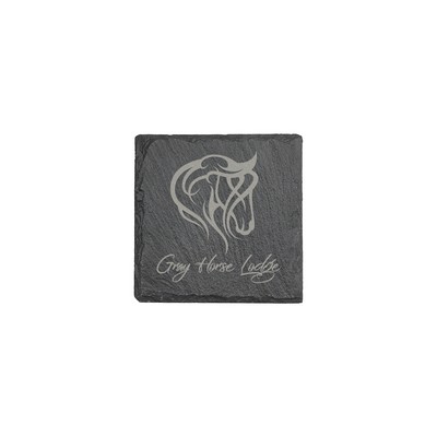 4" x 4" Square Slate Coaster