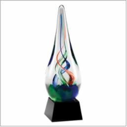 Exploration Art Glass Award 8 1/4"H