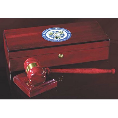 Rosewood Piano Finish Gavel Set