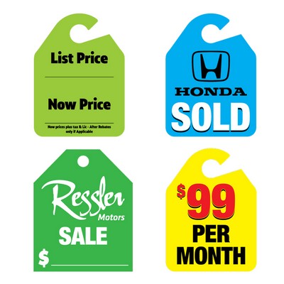 Custom Rear View Mirror Tags (Set of 50)