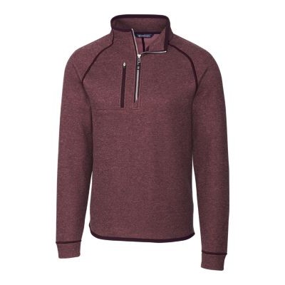 Cutter & Buck Mainsail Sweater-Knit Mens Half Zip Pullover Jacket