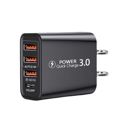 4 Port USB Wall Charger Block