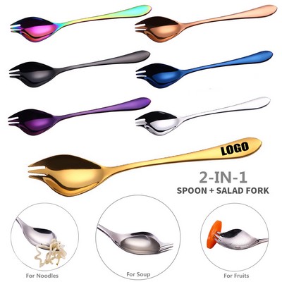 7.16'' Elegant 2 in 1 Salad Fork Spoon