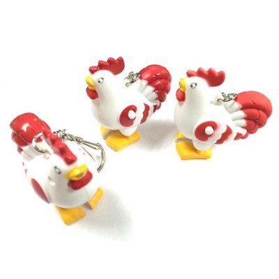 Rooster Light LED Sound Keychain