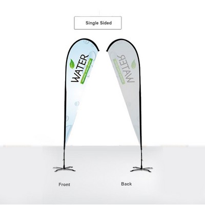 15' Single-Sided Standard Advertising Flag - Teardrop in Full Color