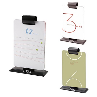 Plastic Stand Up Monthly Desktop Vertical Calendar