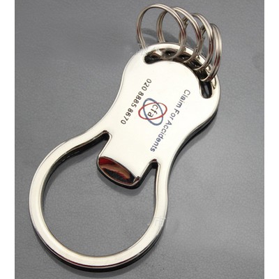 Metal Bottle Opener Keychain with Multiple KeyRing