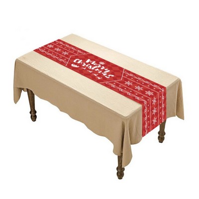 Full Color Imprint Christmas Polyester Table Runner