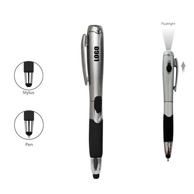 LED Flashlight Pen w/Stylus