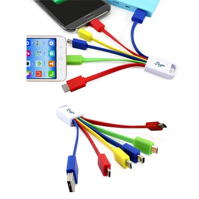 5-in-1 Multifunctional Porkpie USB Data/Charging Cable