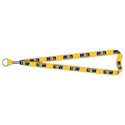 USA Made Dye-Sublimated Lanyard w/Ring (1" wide)