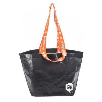 Laminated Boat Tote Bag w/Custom PP Webbing Double Handles