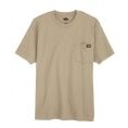 Dickie's® Men's Heavyweight Crew Neck Short Sleeve Shirt - Desert Sand Tan