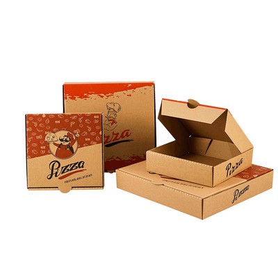 Printed Kraft Corrugated 12" Pizza Box