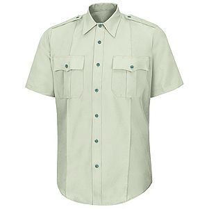 Women's New Dimension® Stretch Poplin Shirt w/Short Sleeve - Light Green