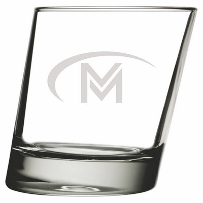 Deep Etched or Laser Engraved Libbey® 11006821 Pisa 11.75 oz. Slanted Rocks Old Fashioned Glass