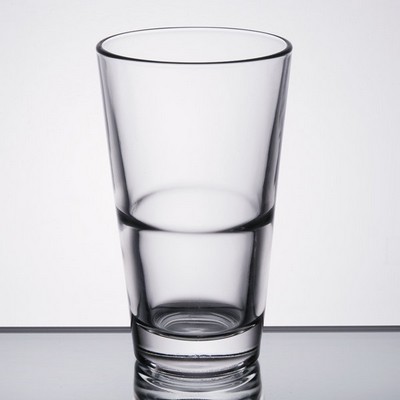 Deep Etched or Laser Engraved Libbey® Restaurant Basics 14 oz. Rim Tempered Stackable Mixing Glass