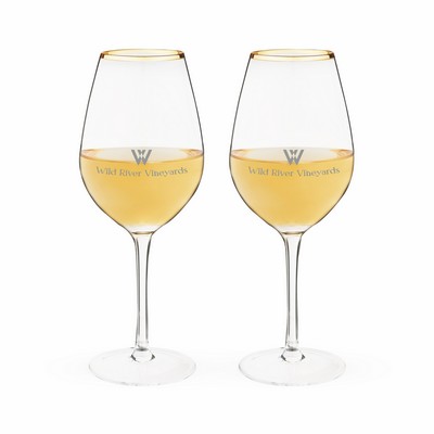 Twine Living® Gilded Stemmed Wine Glass