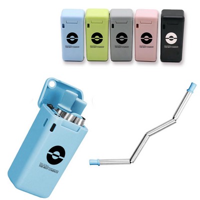 Collapsible Stainless Steel Drinking Final Straw With Case