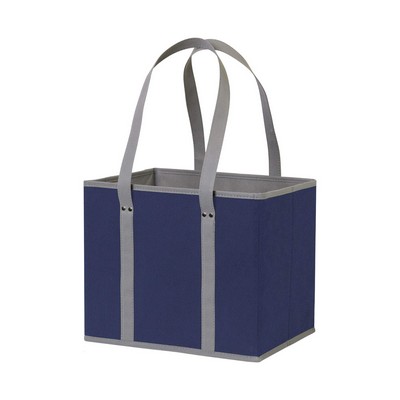 Collapsible Non-Woven Basket Tote with Screen Print