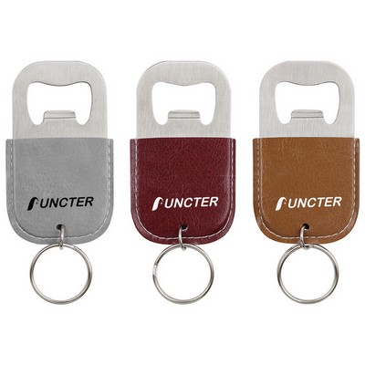 Leather Bottle Opener Keychain