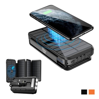 Solar Power Bank 20000mAh with LED Flashlight