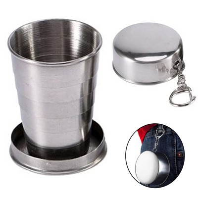 Portable 75mL Stainless Steel Collapsible Travel Cup