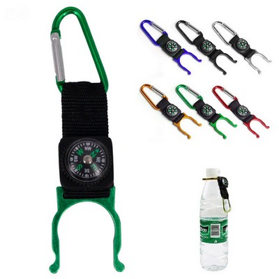 Adventure Essential: Bottle Holder with Compass & Carabiner