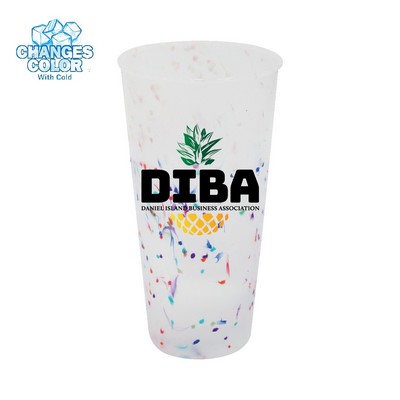 Mood 26 oz. Rainbow Confetti Tumbler, Full Color Digital