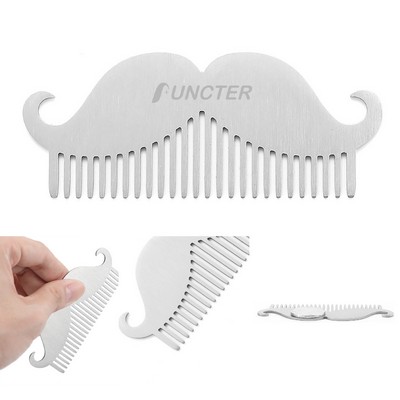 Goat Mustache Shape Comb Stainless Steel Beard Comb