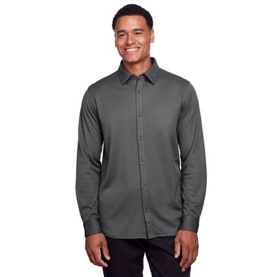 Devon & Jones Men's CrownLux Performance™ Plaited Button-Down Shirt