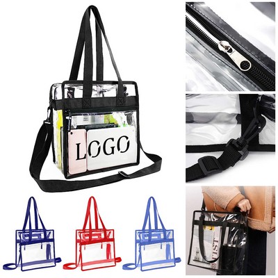 Stadium Approved Clear Tote Bag w/ Adjustable Strap