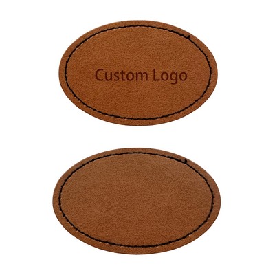 Oval Shaped Leatherette Patch