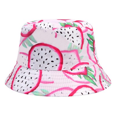 #5 Geometric Tie-dye Pitaya Pattern Basin Cap Bucket Hat