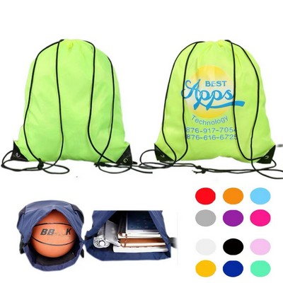 Large Nylon Waterproof Drawstring Backpack