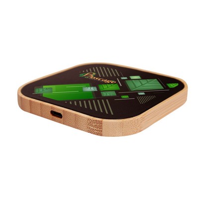 FSC Bamboo Premium 15W Wireless Charger - Square