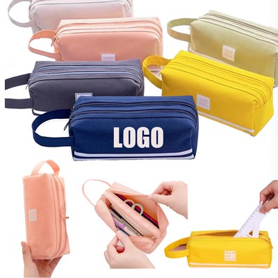 Double Layer Portable Stationery Pencil Case