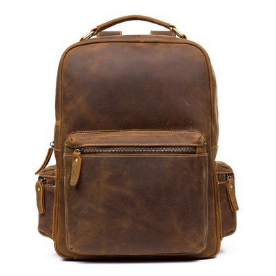 The Langley Full Grain Vintage Leather Backpack (13"x16.5"x5.9")