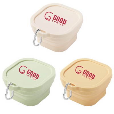 Collapsible Silicone Camping Bowl With Lid