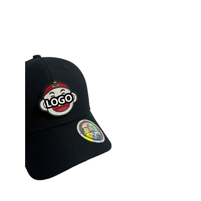 Baseball Cap w/Replaceable Hook & Loop Label