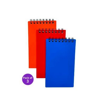 Three Leaf Poly Cover Memo Books, 3-Pack (Case of 48)