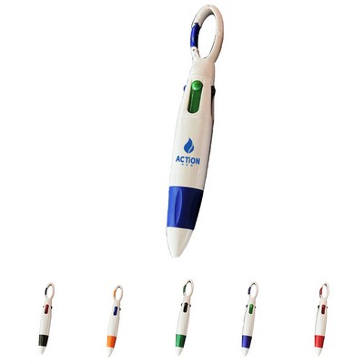 Mountaineering Button Four Color Ballpoint Pen