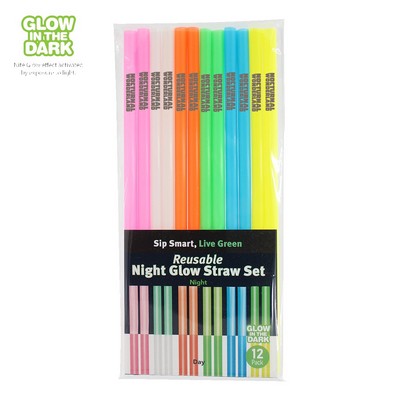 Nite Glow Reusable Straw - 12 Pack