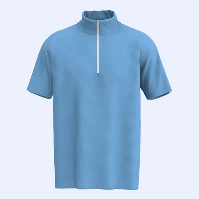 Short sleeve 1/4 Zip Cadet Collar Pullover